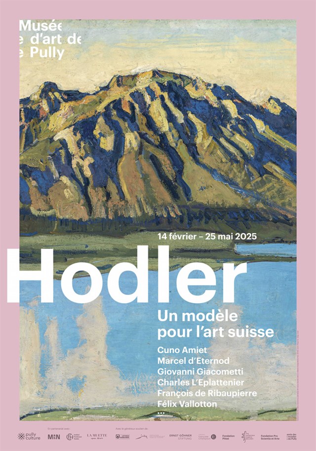 Affiche Hodler 4 Rose Blanc